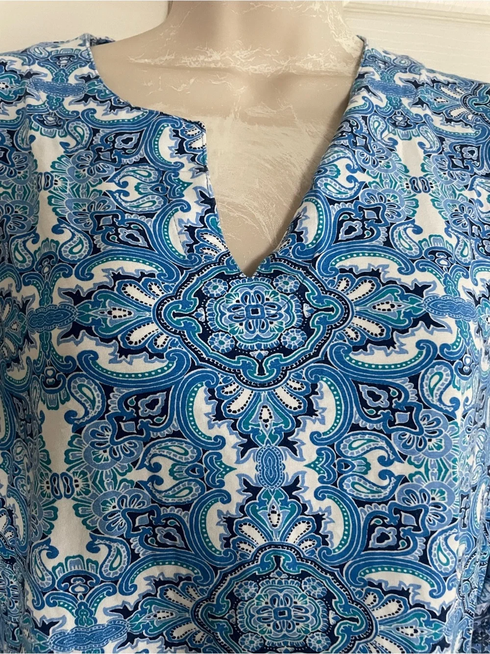 Cool bar Blue Paisley Print Women's SPF Dress